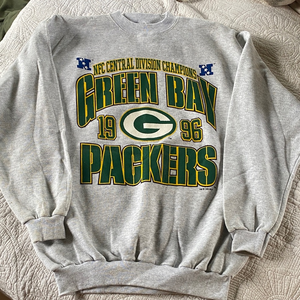 1996 Green Bay Packers Gray Sweater